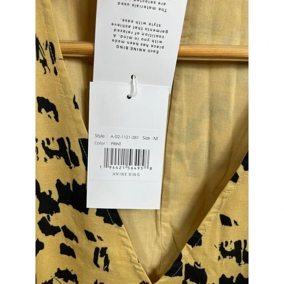 Anine Bing Peyton Printed Cotton Dress Size M
